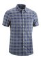 Herren Fahrradhemd kurz Don blau imperial blue/mel check