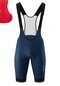 Herren Fahrradhose kurz SITIVO BIB 0 Blau etheral blue/fire