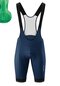 Herren Fahrradhose kurz SITIVO BIB 0 Blau etheral blue/brightgreen