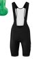 Damen Fahrradhose kurz SITIVO W BIB Schwarz black / bright green