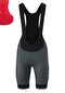 Damen Fahrradhose kurz SITIVO W BIB Grau Rot sargasso sea/fire