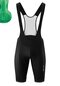 Herren Fahrradhose kurz SITIVO BIB Schwarz black / bright green