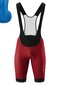 Herren Fahrradhose kurz SITIVO BIB 0 Rot pomegranate juice/skydiver