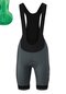 Damen Fahrradhose kurz SITIVO W BIB Grau Grün sargasso sea/brightgreen