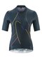 Women's short-sleeved cycling jersey with full zip Short Sleeve Road Jersey Print W blue outerspace