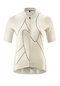 Women's short-sleeved cycling jersey with full zip Short Sleeve Road Jersey Print W grey chateau gray