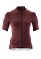 Women's short-sleeved cycling jersey with full zip Short Sleeve Road Jersey W brown cherokee brick