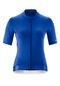 Women's short-sleeved cycling jersey with full zip Short Sleeve Road Jersey W blue indie blue