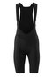 Damen Endurance-Träger-Radhose mit Polster kurz Ride Miles Bib Circle W Schwarz black
